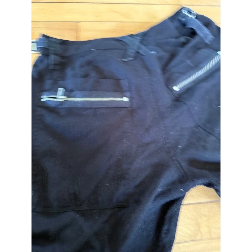 Tripp NYC Daang Goodman Black Rave Goth Cut off capri shorts